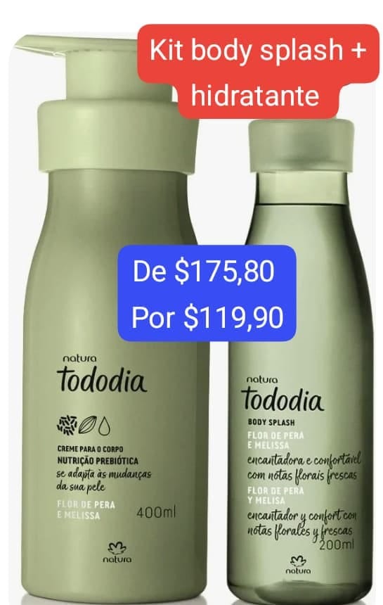 Kit Natura Tododia Flor de Pera e Melissa — body splash e hidratante