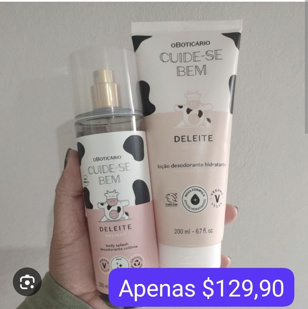 Kit Cuide-se Bem Deleite — body splash e hidratante