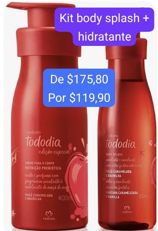 Kit Natura Tododia Maçã Caramelada e Baunilha