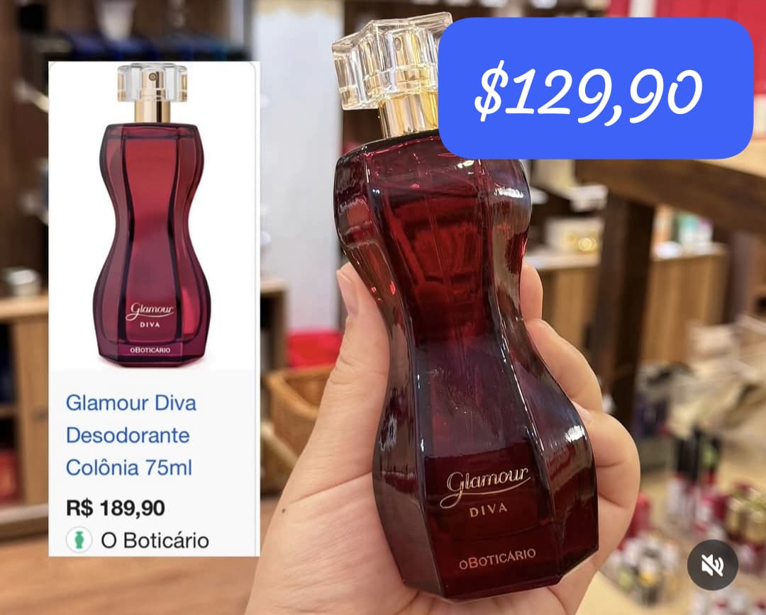 Glamour Diva Colônia 75 ml