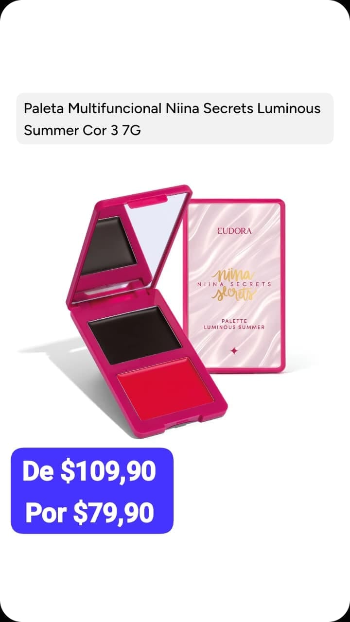 Paleta Niina Secrets Luminous Summer Cor 3 — 7 g