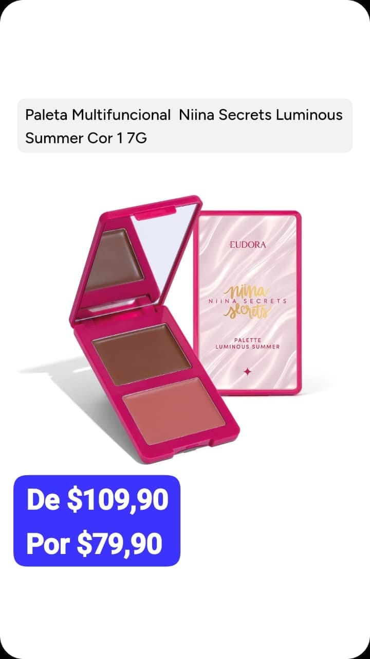 Paleta Niina Secrets Luminous Summer Cor 1 — 7 g
