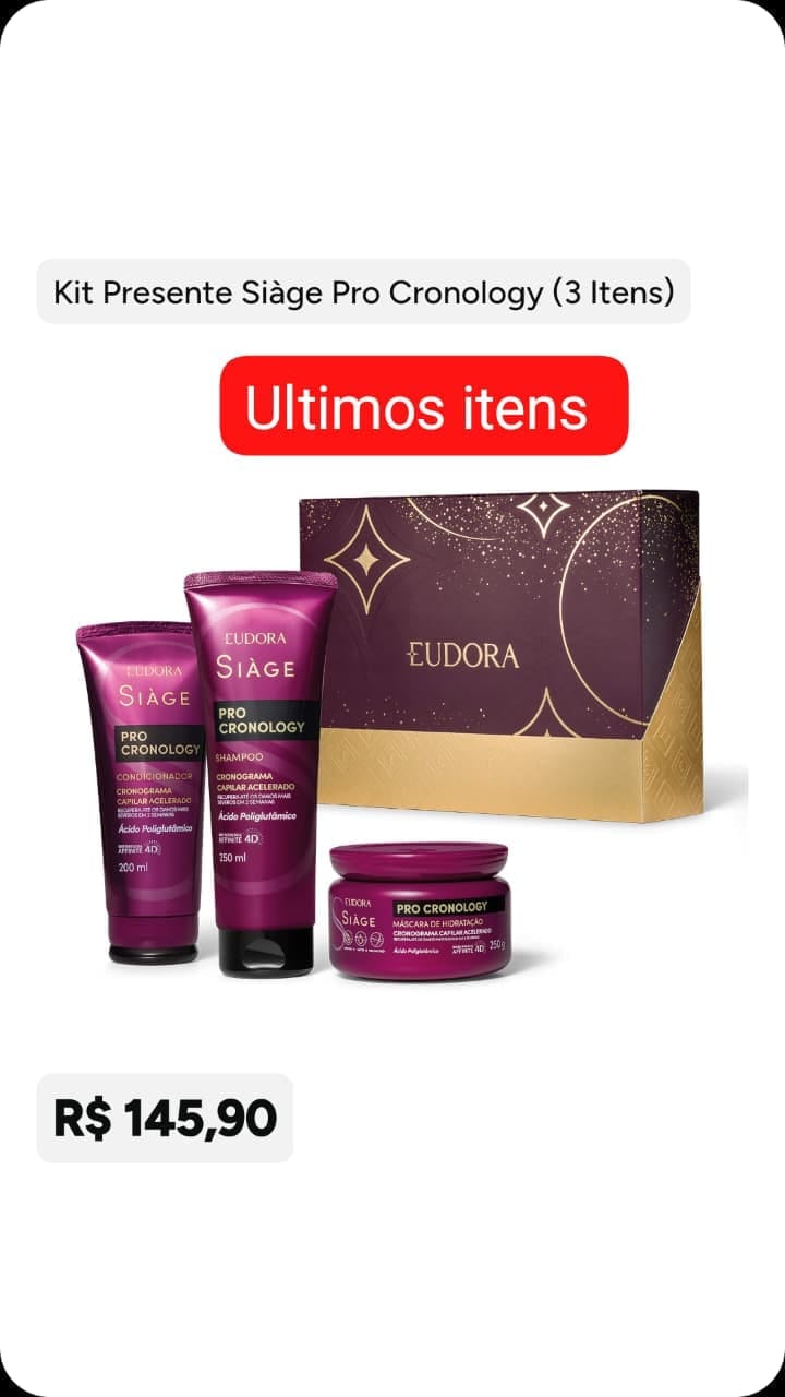 Kit Presente Siàge Pro Cronology — 3 itens