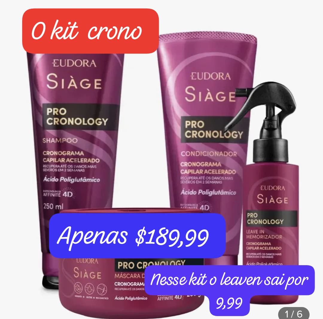 Kit Siàge Pro Cronology com leave-in