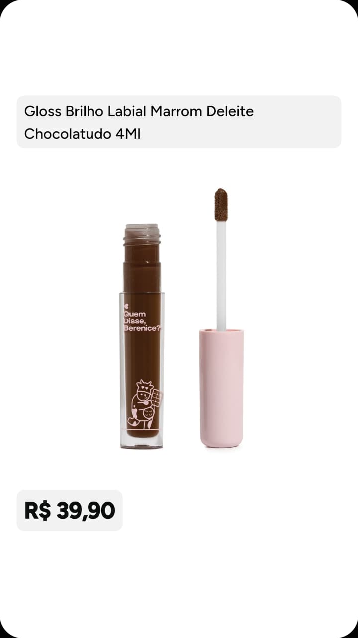 Gloss Marrom Deleite Chocolatudo 4 ml