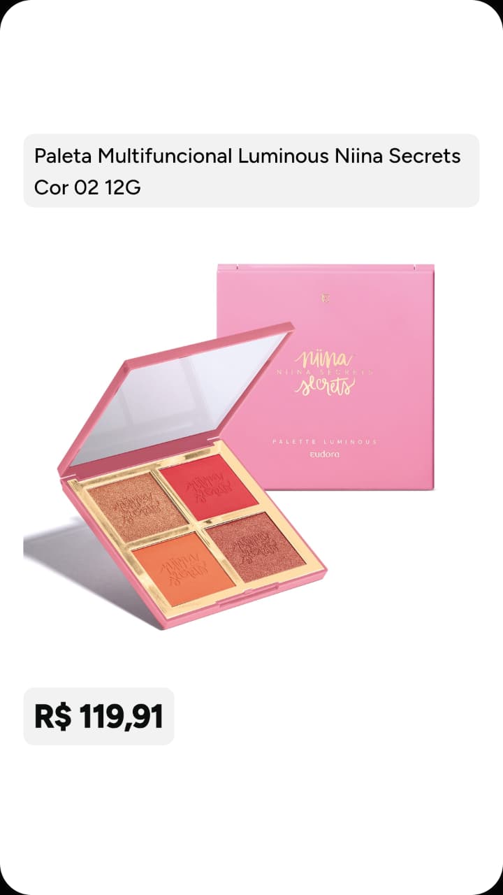 Paleta Luminous Niina Secrets Cor 02 12 g